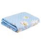 Cuvertura de pat, 200x220 cm, Soft Touch, Imprimeu floral, Bleu, MELT113