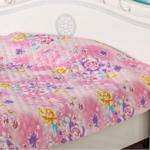 Cuvertura de pat, 200x220 cm, Soft Touch, Imprimeu Floral, Roz, MELT119