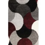 Covor Garden, 60% Polipropilena / 40% Polyester, Design Modern, Mov/Negru/Gri, Densitate 2600 gr/m2