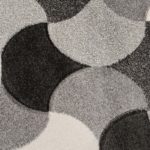 Covor Garden, 60% Polipropilena / 40% Polyester, Design Modern, Negru/Gri, Densitate 2600 gr/m2