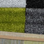 Covor Garden, 60% Polipropilena / 40% Polyester, Design Modern, Verde/Negru/Gri, Densitate 2600 gr/m2