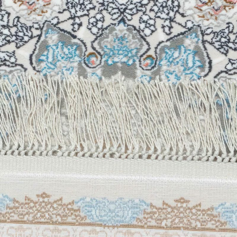 Covor Persan, 70% Polipropilenă și 30% Polyester, Design Traditional, Bej/Albastru, Densitate 3000 gr/m2, ISF38520A1003