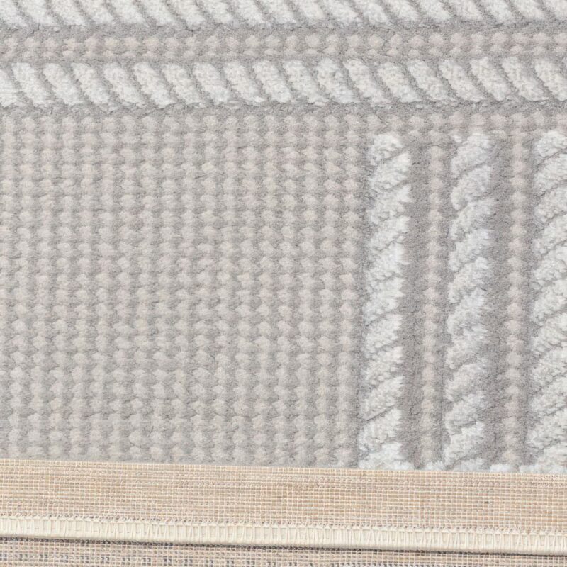 Covor Premium, Gri, Living/Hol/Dormitor, Modern, 70% Polyester / 30% Polipropilenă, Model Heritage Loom